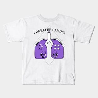 I Breath Gaming Kids T-Shirt